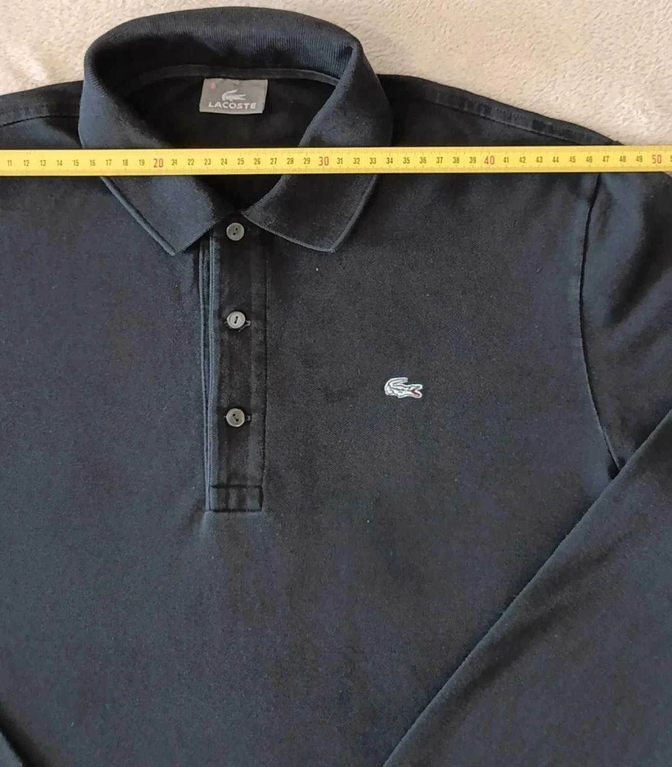 Polo Lacoste preto mangas longas Tamanho 6 – photo 11